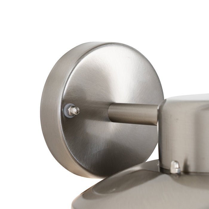 QAZQA Industriële wandlamp staal IP44 - Shell