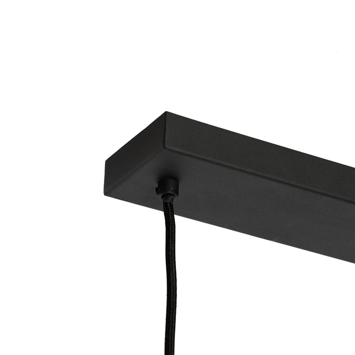 QAZQA Oosterse hanglamp zwart met naturel bamboe 3-lichts - Pua