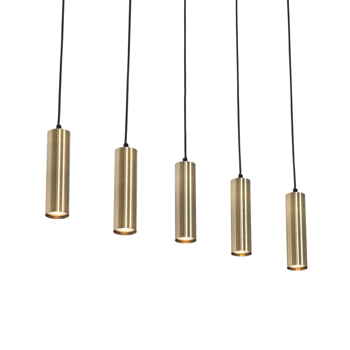 QAZQA Moderne hanglamp brons 5-lichts - Jeana