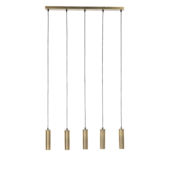 QAZQA Moderne hanglamp brons 5-lichts - Jeana