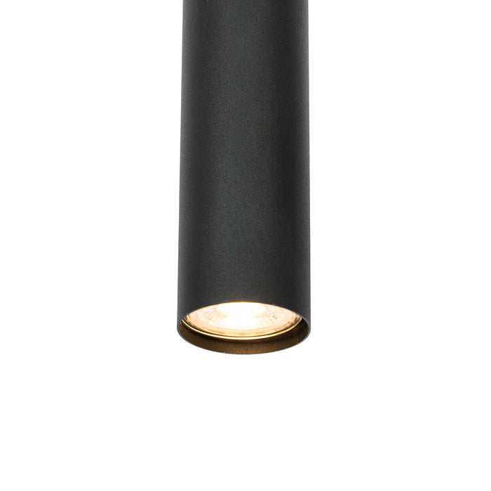 QAZQA Moderne hanglamp zwart met hout 5-lichts - Jeana