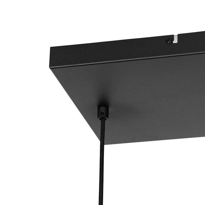 QAZQA Design hanglamp zwart met goud glas 7-lichts - Bert