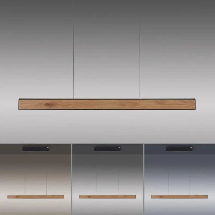 Neuhaus PURE® Hanglamp PURE E-MOTION Black - Wood e-LIFT  120cm incl.