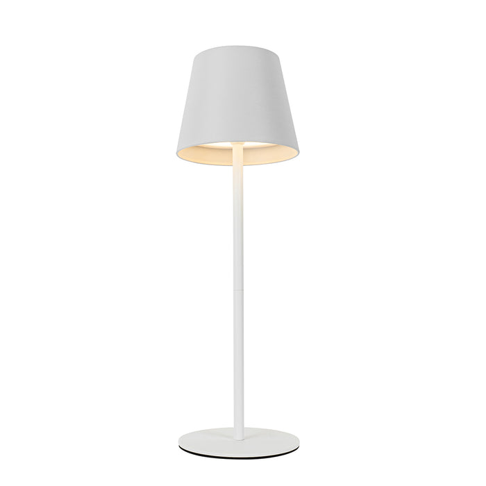 QAZQA Set van 2 tafellampen wit met dimmer en oplaadbaar RGBW -