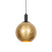 QAZQA Design hanglamp zwart met goud glas - Bert