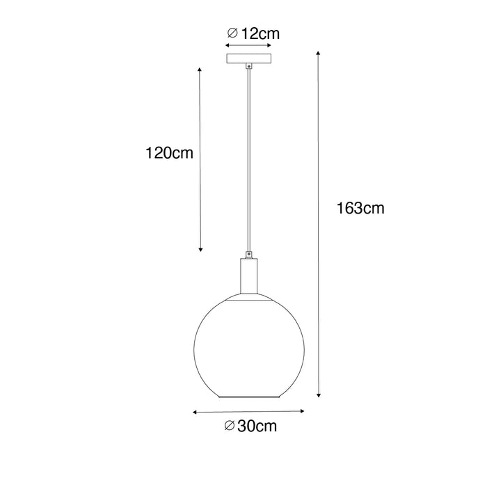 QAZQA Design hanglamp zwart met goud glas - Bert