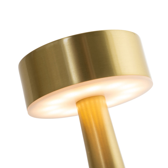 QAZQA Set van 2 tafellampen goud RGBW oplaadbaar - Isobel