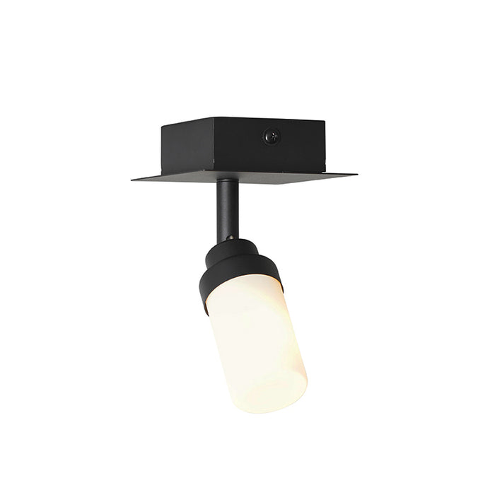 QAZQA Moderne badkamer spot zwart IP44 - Japie