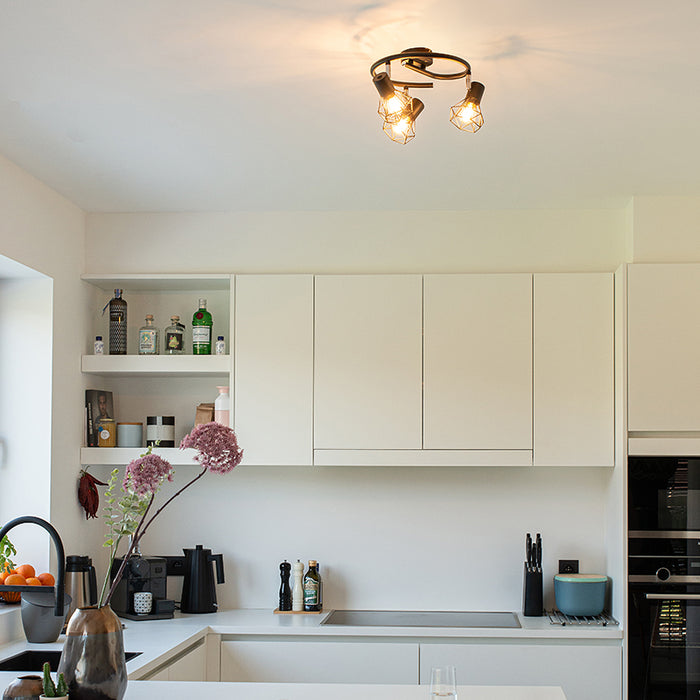 QAZQA Smart spot zwart draai- en kantelbaar incl. 3 Wifi P45 - Mosh