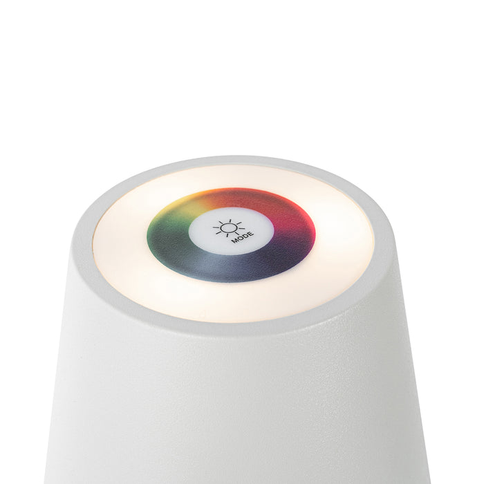 QAZQA Tafellamp wit incl. LED dimbaar en oplaadbaar RGB IP54 -