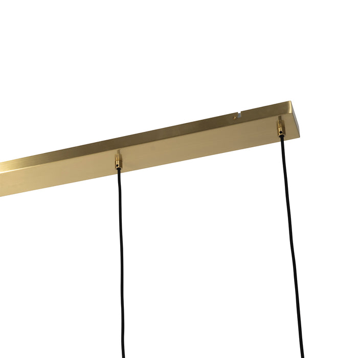 QAZQA Art Deco hanglamp goud met glas 4-lichts - Laura