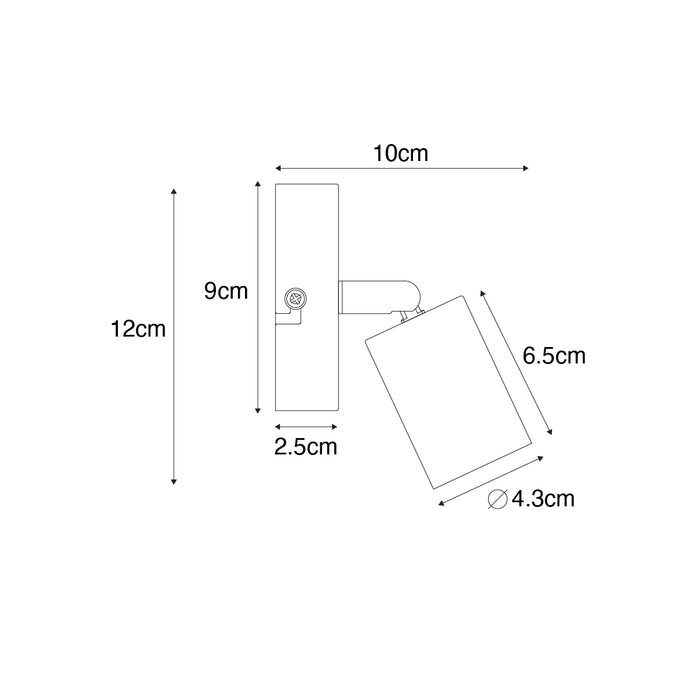 QAZQA Moderne spot wit vierkant - Facil