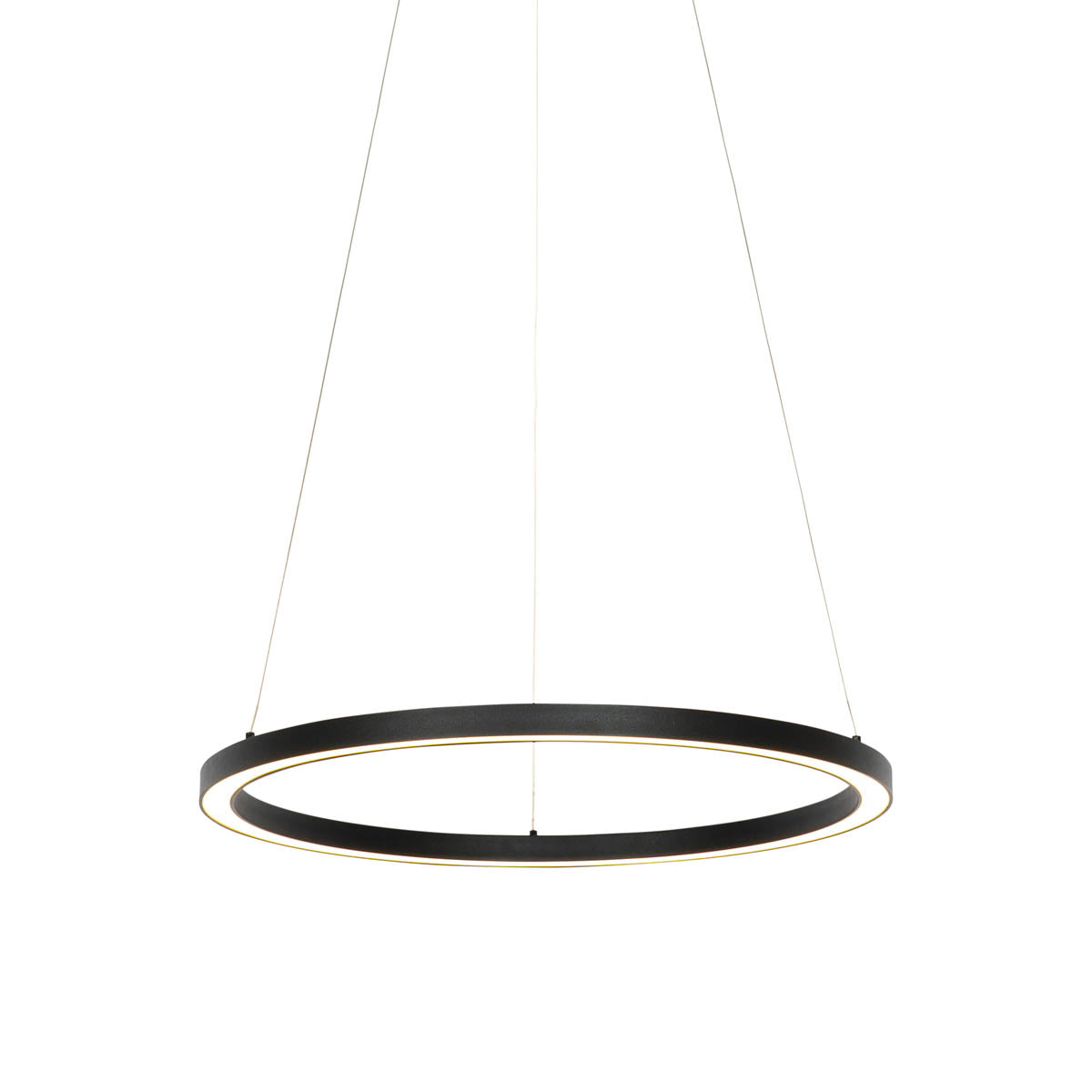 QAZQA Smart hanglamp zwart 60 cm incl. LED en RGBW  - Girello