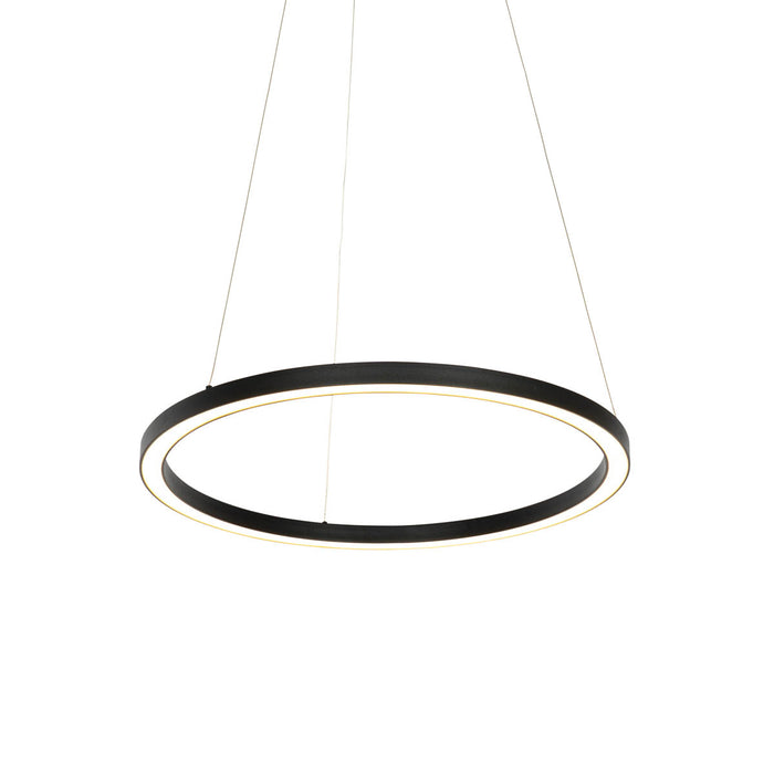 QAZQA Smart hanglamp zwart 60 cm incl. LED en RGBW  - Girello