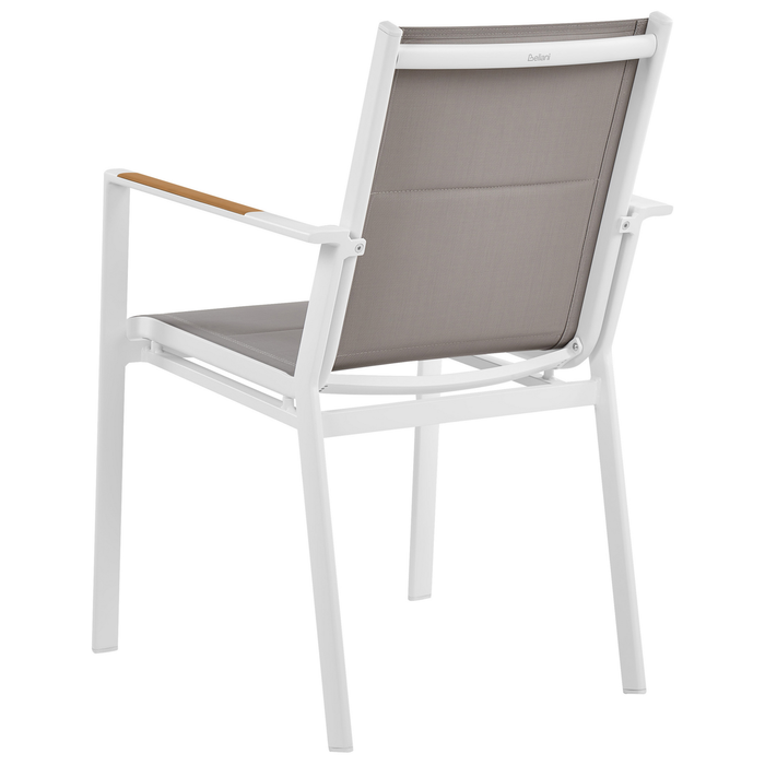 Beliani - BUSSETO - Tuinstoel set van 4 - Grijs - Aluminium