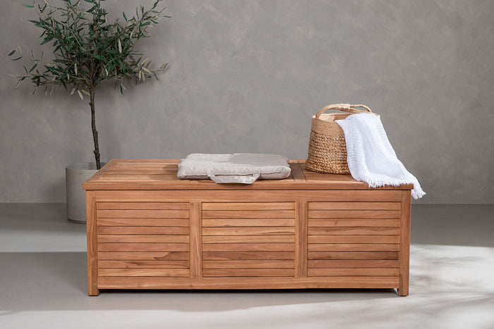 Rebellenclub Halon Kussen Opbergbox - 130 x 70cm - Naturel Hout