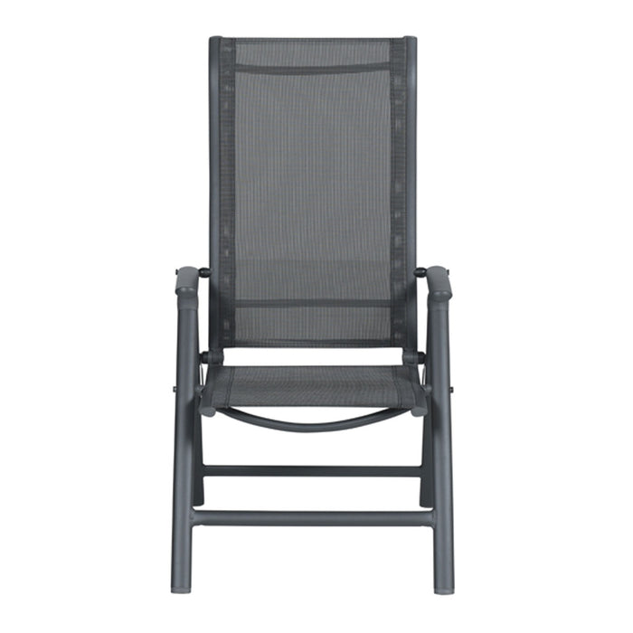 Garden Impressions Santos tuinstoel donker grijs - 4 stuks