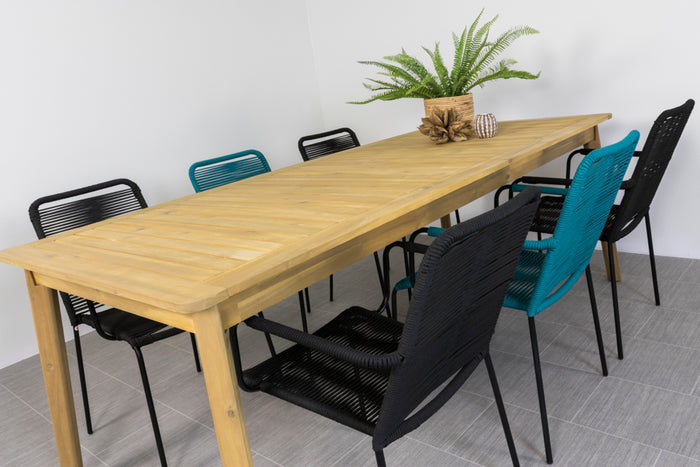 VDG Denver Rope stapelbare tuinstoel - Zwart