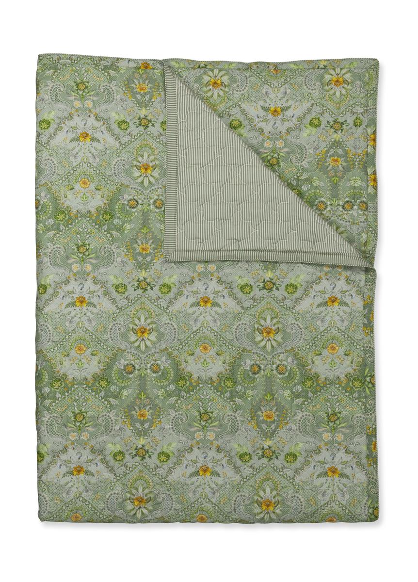 Pip Studio Saluti Piccoli Quilt Sprei - 270x260 cm - Groen
