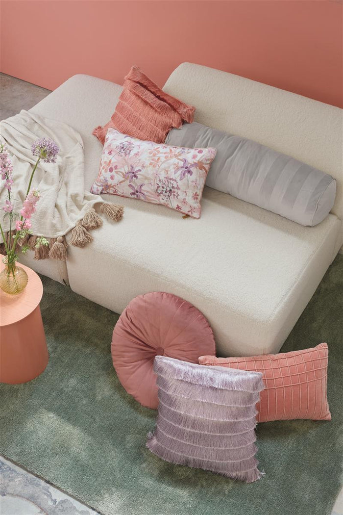 KAAT Amsterdam Softy Stripe Sierkussen - 22x70 cm - Licht grijs