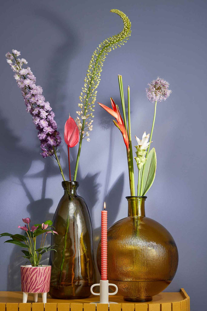 Mica Decorations Firenza Fles Vaas - H42 x Ø34 cm - Oker