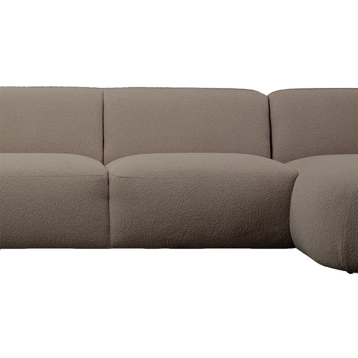 by fonQ Soft Hoekbank met Chaise Longue Rechts - Bouclé - Taupe