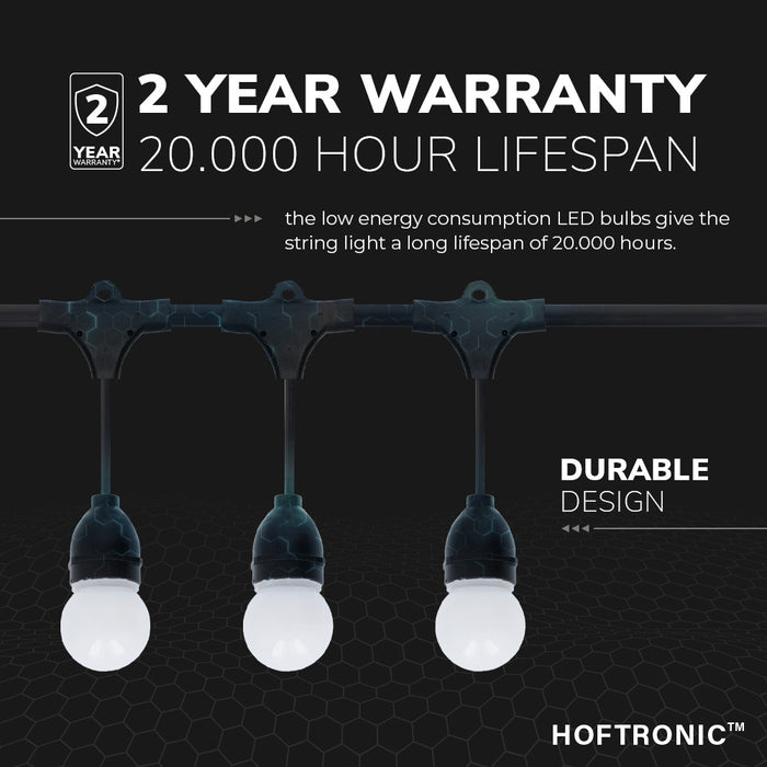 6.6m LED String light RGB - buiten lampjes snoer 12 RGB LEDs incl.