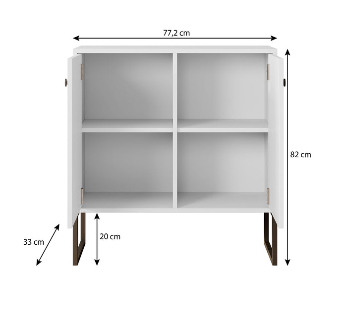Meubella Dressoir Lyndall - Wit - 77 cm