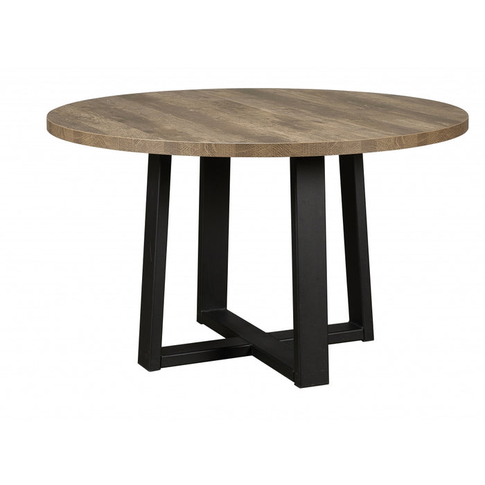 Eettafel Middelburg - Bruin - MDF - 140x77x140cm (BxHxD)