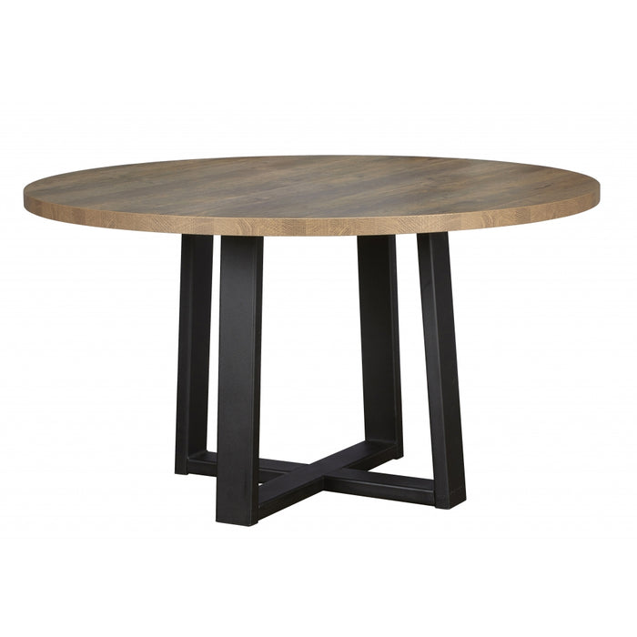 Eettafel Middelburg - Bruin - MDF - 140x77x140cm (BxHxD)