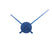 Karlsson Wandklok Little Big Time Mini Metallic - Blauw - Ø41cm
