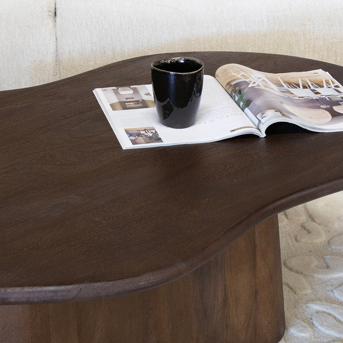 Giga Meubel - Salontafel Jessie Organisch Donkerbruin 120cm