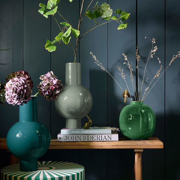 Pip Studio Bloemenvaas - Metalen Vaas - Groen - 24x40cm