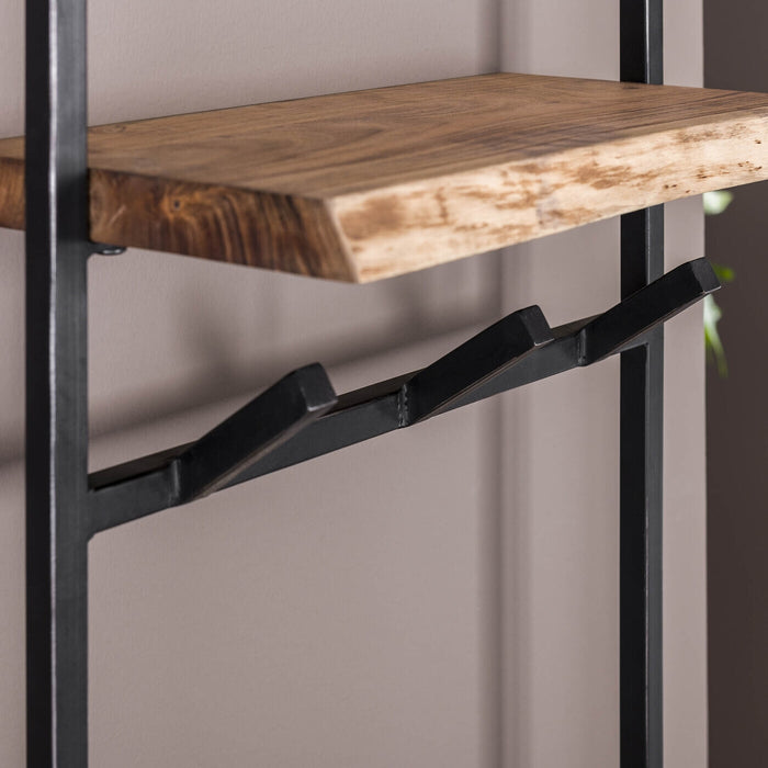 Giga Meubel - Kapstok 6 Haken - Incl. Hoedenplank - Hout & Metaal