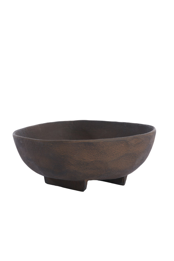Light&living Schaal op voet 27x26,5x11,5 cm ROSANA donker bruin