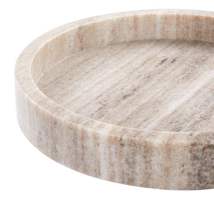 Beliani - ITEA - Decoratief dienblad - Beige - Marmer