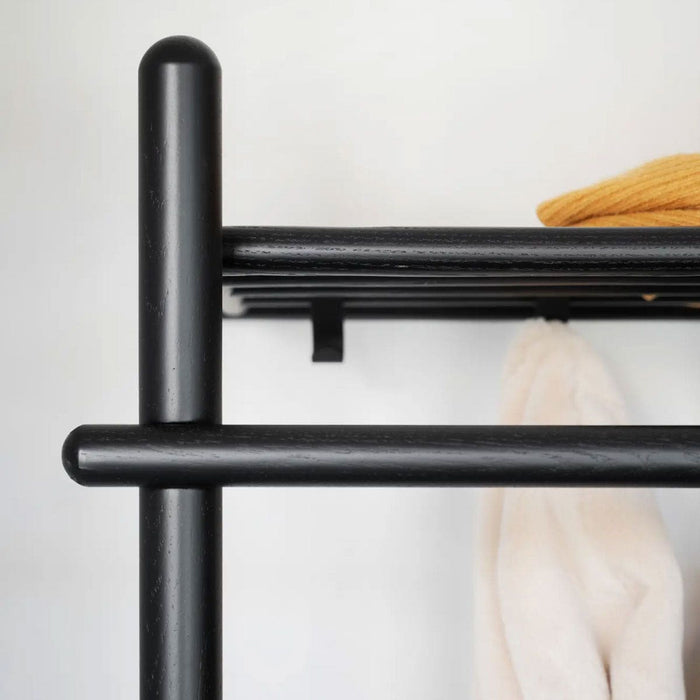 Rowico Home Milford eikenhouten kledingrek zwart - 91 x 181 cm
