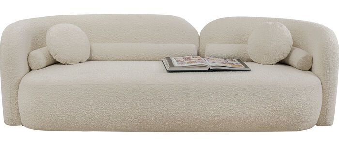 Kare Design Kelly Bank 3-zits - Bouclé Crème Wit