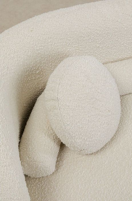 Kare Design Kelly Bank 3-zits - Bouclé Crème Wit