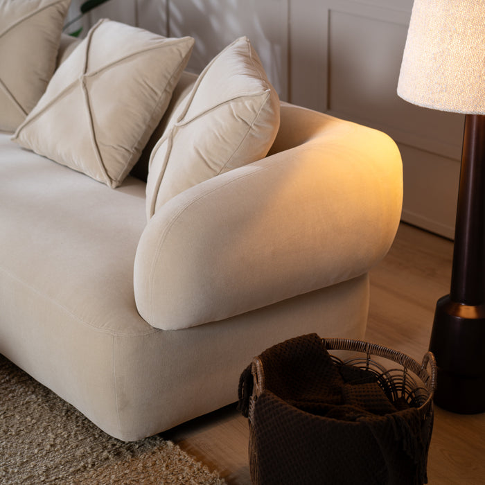 Bronx71 3-zitsbank Palermo velvet beige