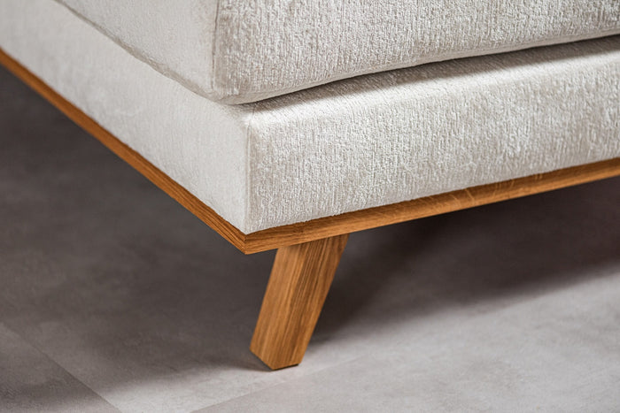 Giga Meubel - Hoekbank Stof Champagne - 3-Zits Rechts - Loris