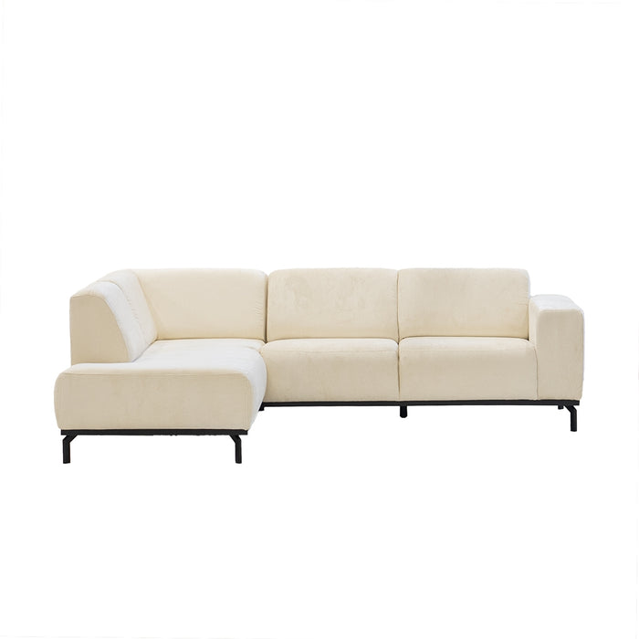 Giga Meubel - Hoekbank Beige - 3-Zits Links - 256x188x77cm - Monza