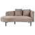 Beliani - CHAUMONT - Chaise longue - Taupe - Rechterzijde - Fluweel