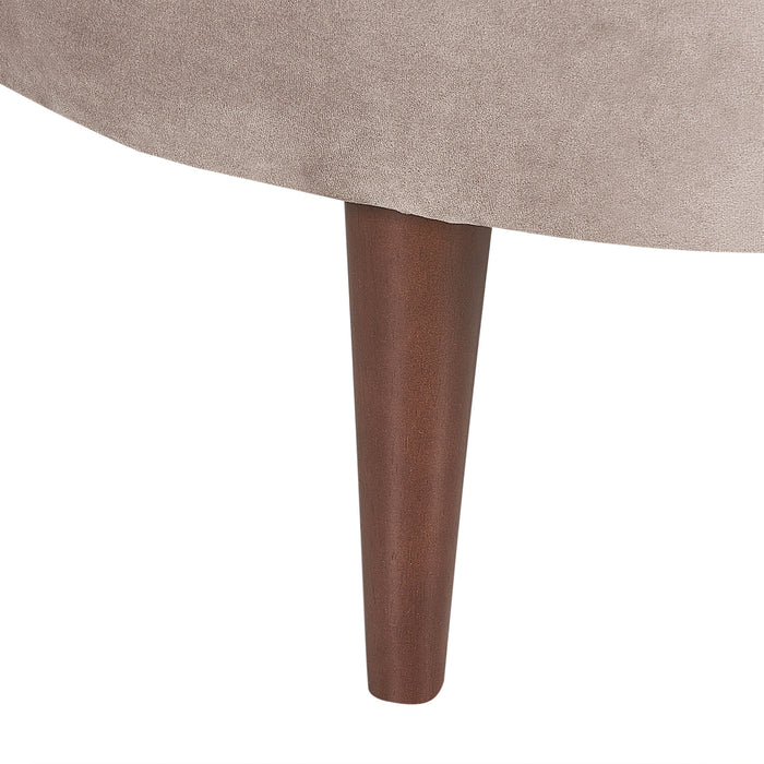 Beliani - CHAUMONT - Chaise longue - Taupe - Rechterzijde - Fluweel