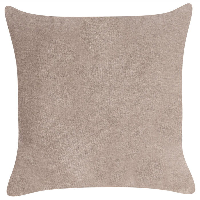 Beliani - CHAUMONT - Chaise longue - Taupe - Rechterzijde - Fluweel