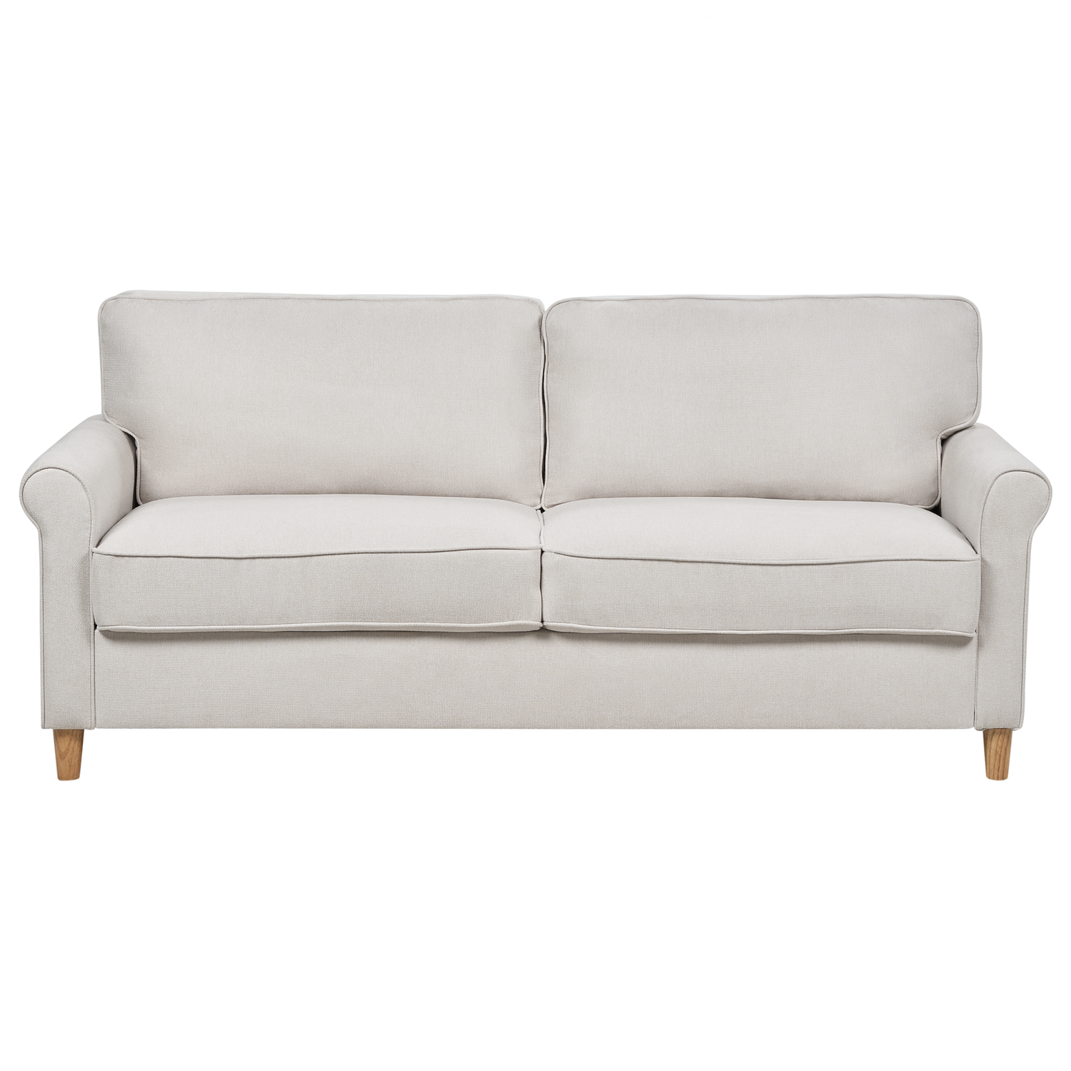 Beliani - RONNEBY - Driezitsbank - Lichtbeige - Polyester