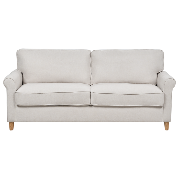 Beliani - RONNEBY - Driezitsbank - Lichtbeige - Polyester