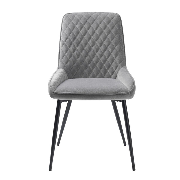 Nordic Home Bernt eetkamerstoel - velvet - grijs