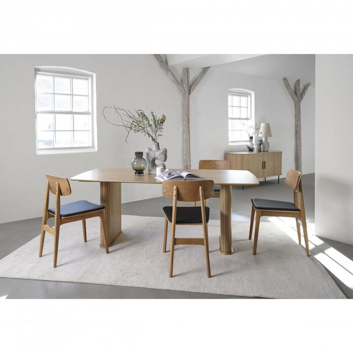 Nordic Home Mikkel eetkamerstoel - eikenhout - naturel|zwart