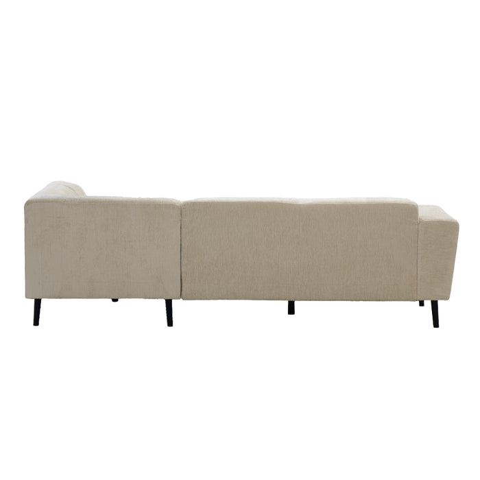 Giga Meubel - Hoekbank Beige - 3-Zits Rechts - 242x160x73cm - Turin
